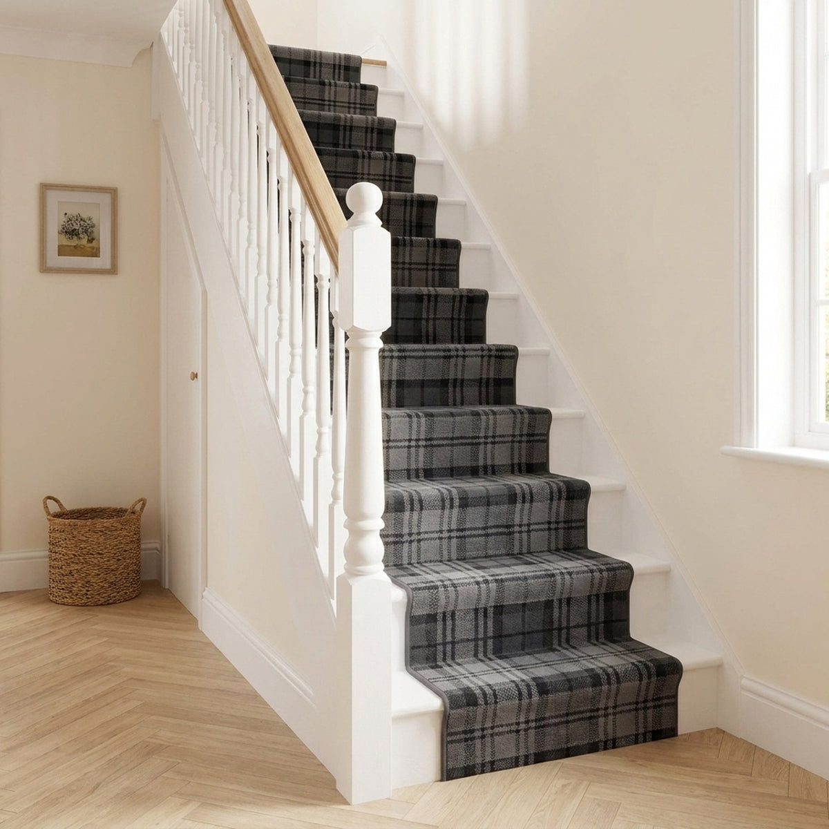 Tartan Schwarz Treppenläufer