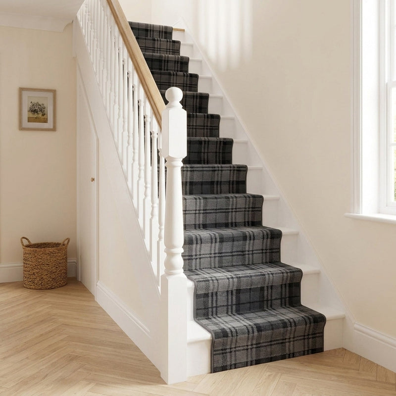 Tartan Schwarz Treppenläufer