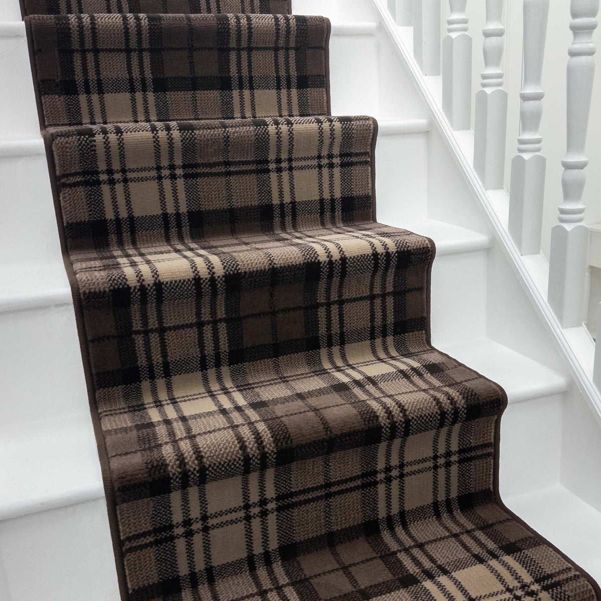 Tartan Brown Stair Runner