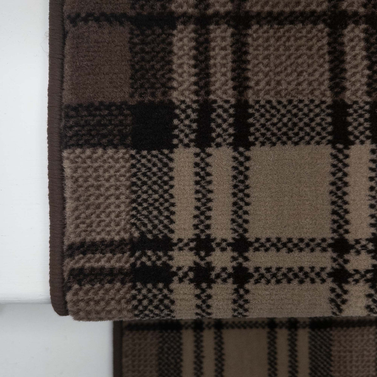 Tartan Marron Tapis d’escalier