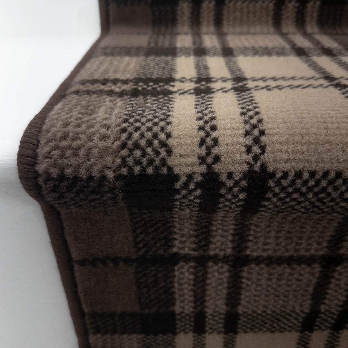 Tartan Marron Tapis d’escalier