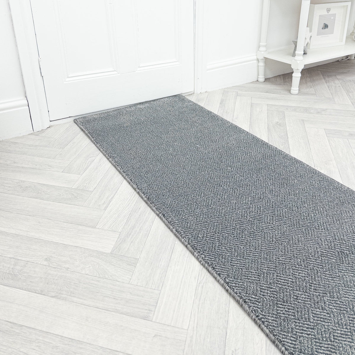 New Moonlight Grey Dark Grey Hall Runner