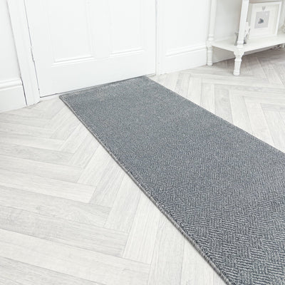 New Moonlight Grey Dark Grey Hall Runner