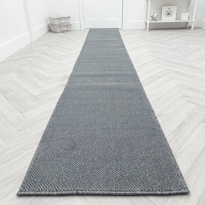 New Moonlight Grey Dark Grey Hall Runner