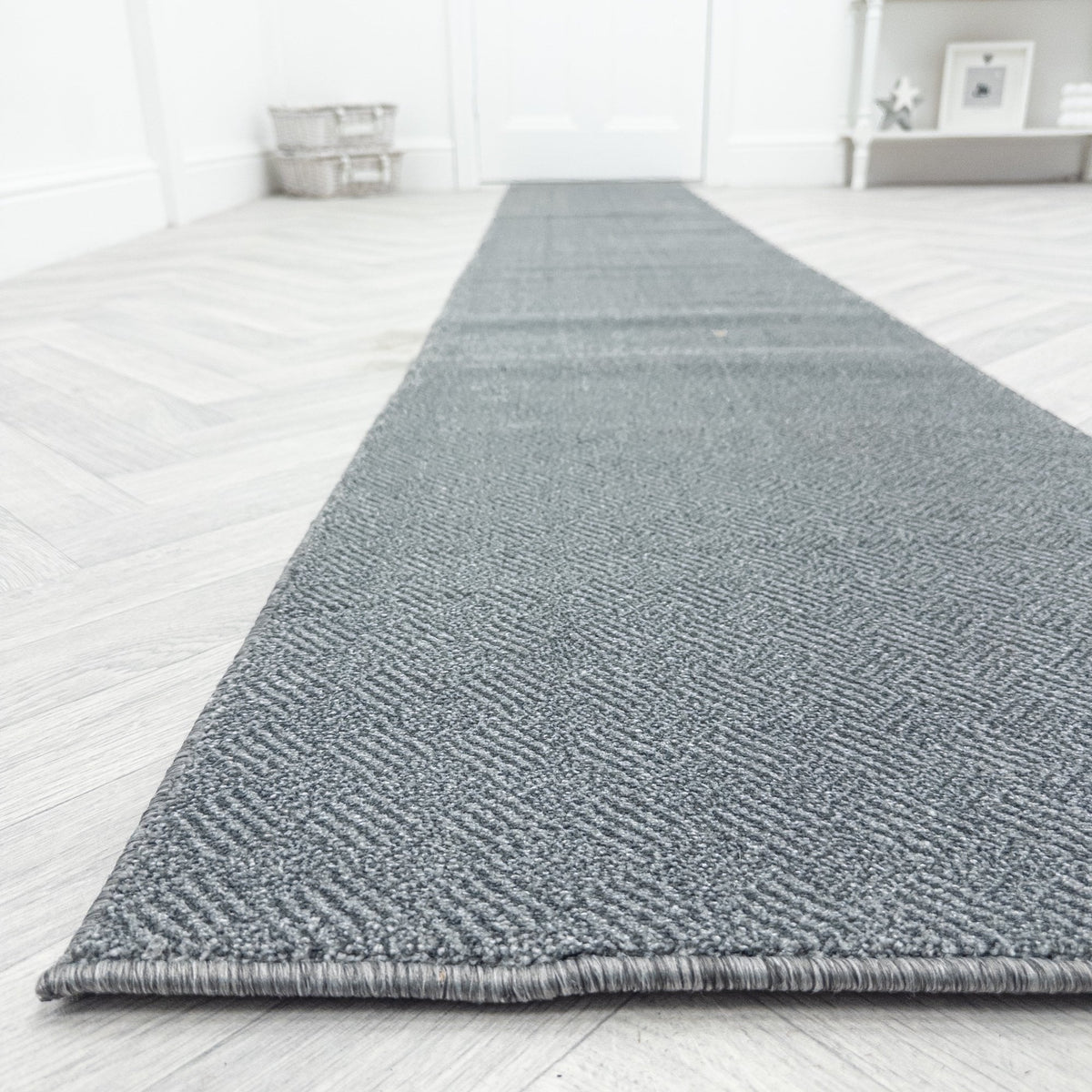 New Moonlight Grey Dark Grey Hall Runner