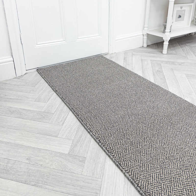 New Moonlight Beige Dark Grey Hall Runner