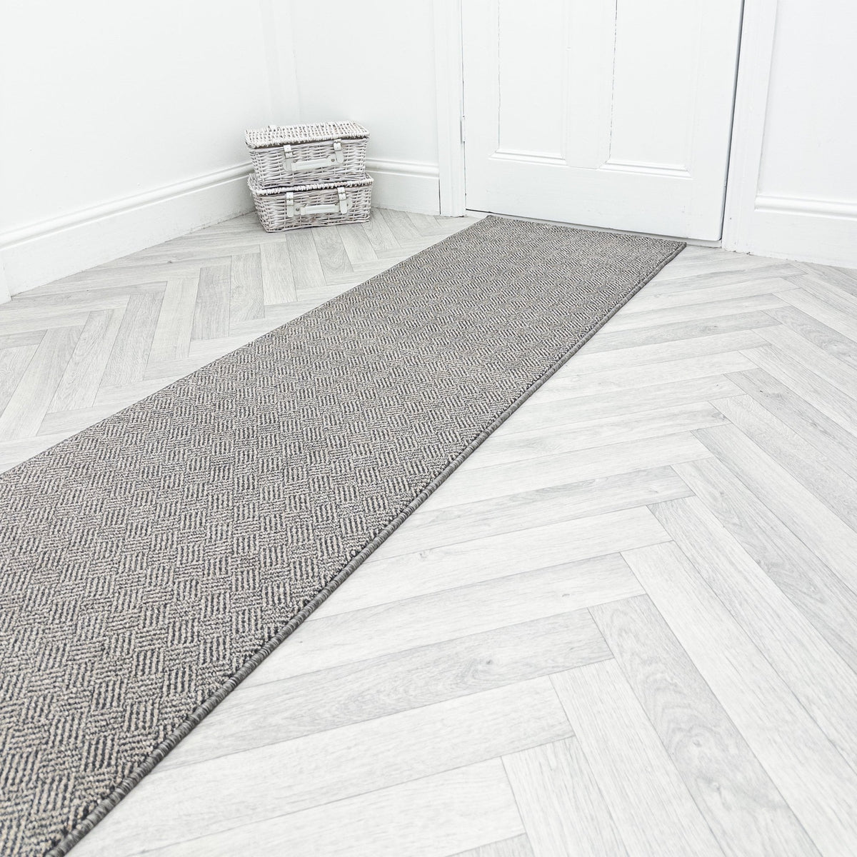 New Moonlight Beige Dark Gray Rug Runner