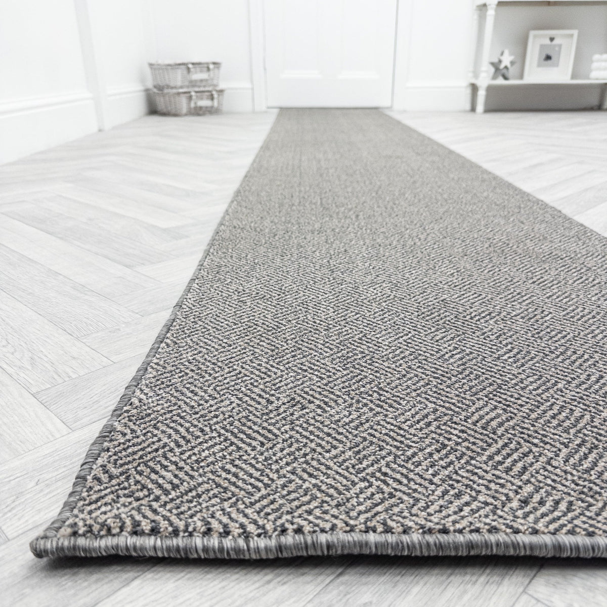 New Moonlight Beige Dark Gray Rug Runner