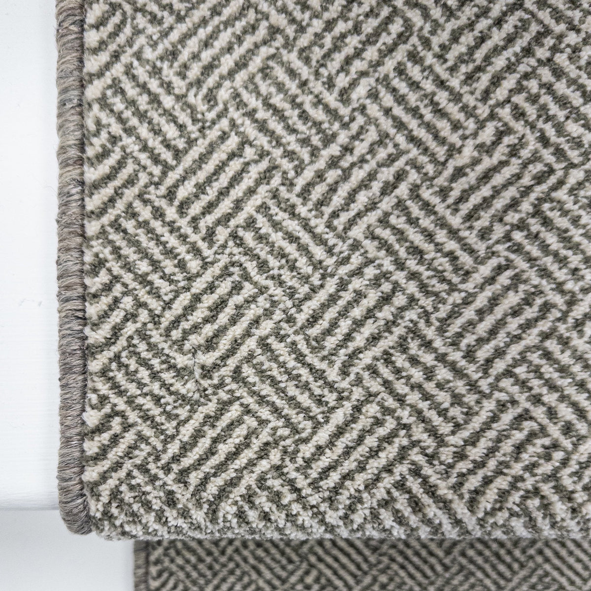 New Moonlight Green Cream Stair Runner