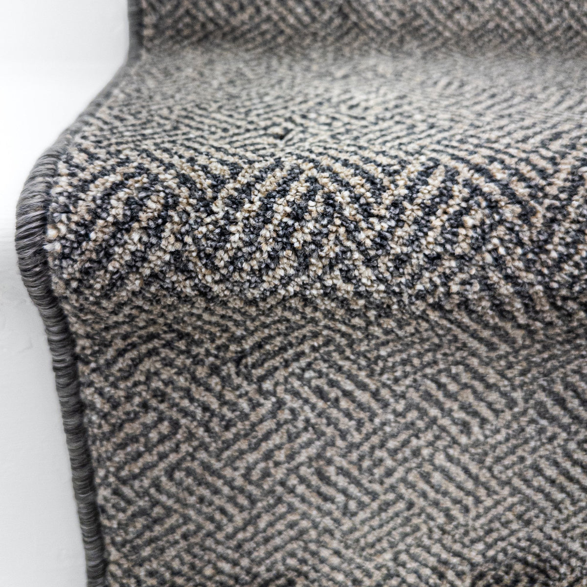 New Moonlight Beige Dark Grey Stair Runner