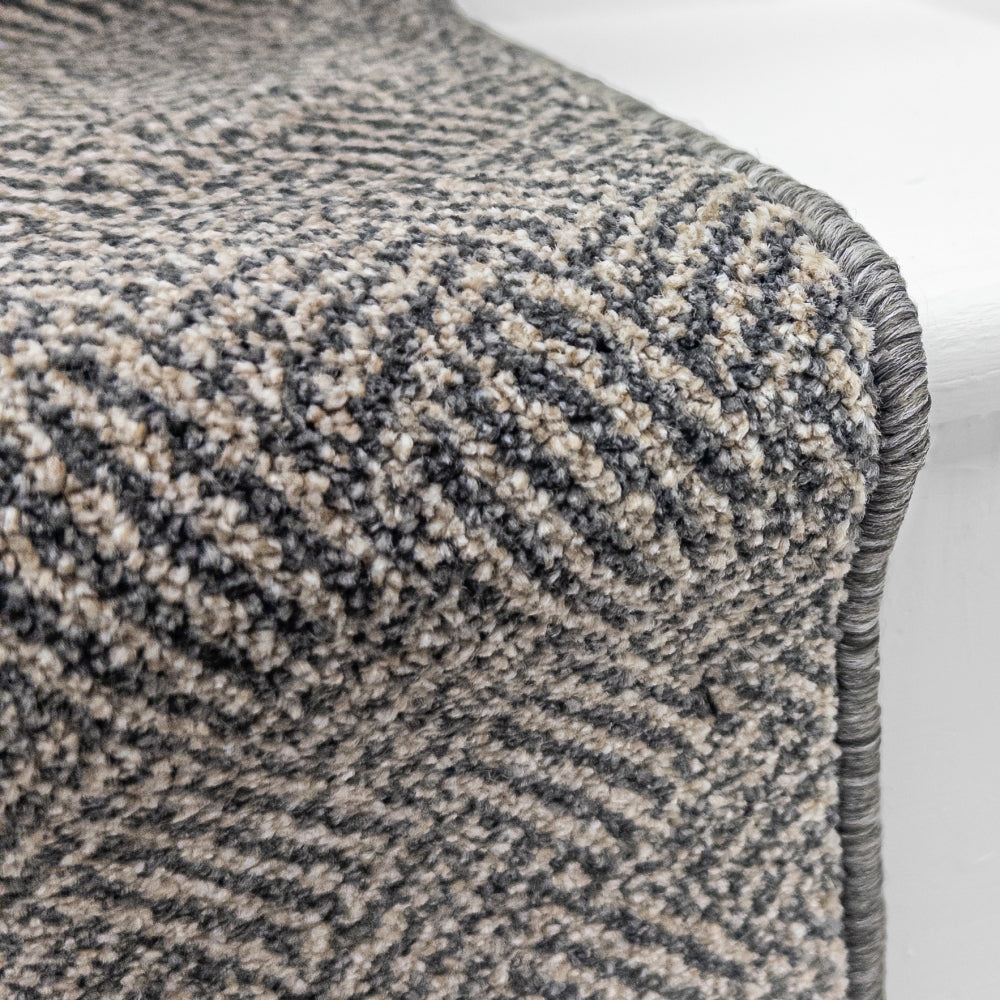 New Moonlight Beige Dark Grey Stair Runner