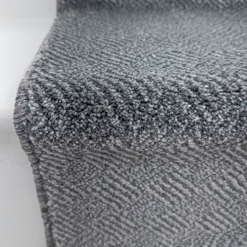 New Moonlight Grey Dark Grey Stair Runner