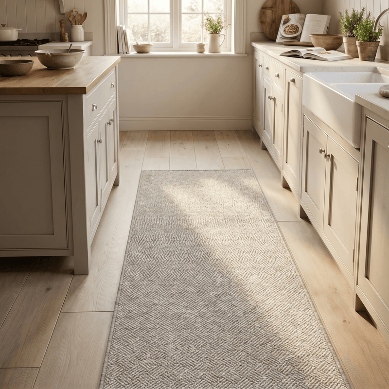 New Moonlight Green Cream Kitchen Runner
