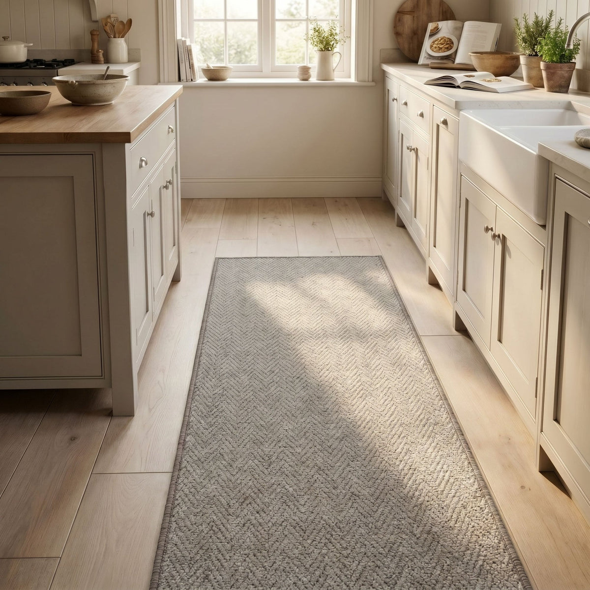 Opera Taupe Kitchen Runner