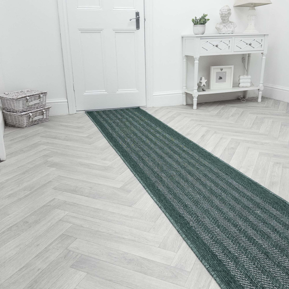 Beachfront Green Hall Runner