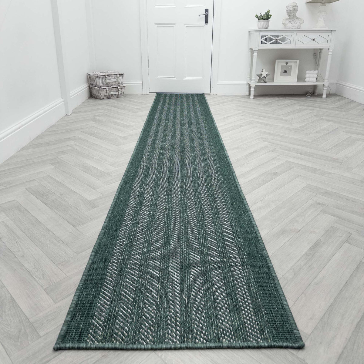 Beachfront Green Hall Runner