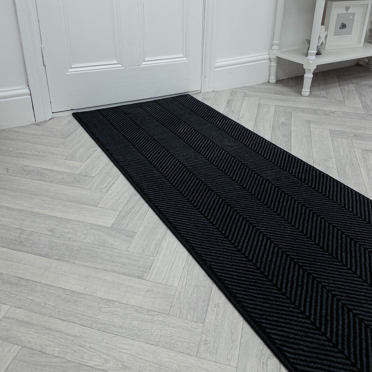Dancette Black Hall Runner