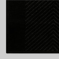 Dancette Border Black runner corner detail