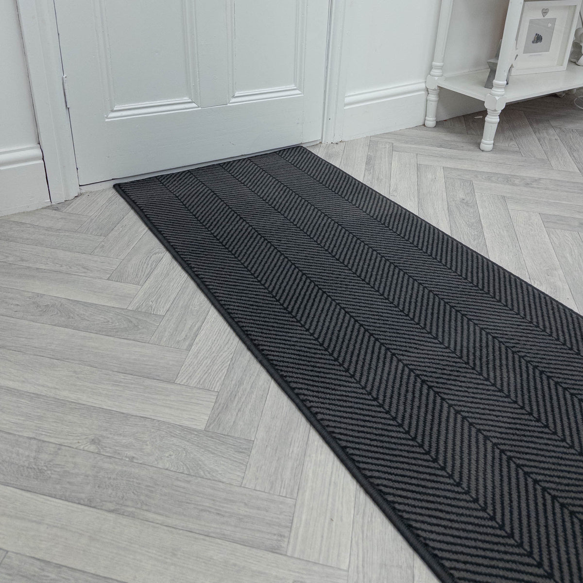 Dancette Dark Grey Hall Runner