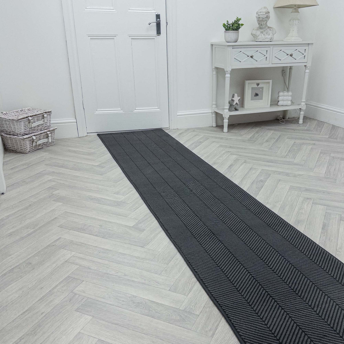 Dancette Dark Gray Rug Runner