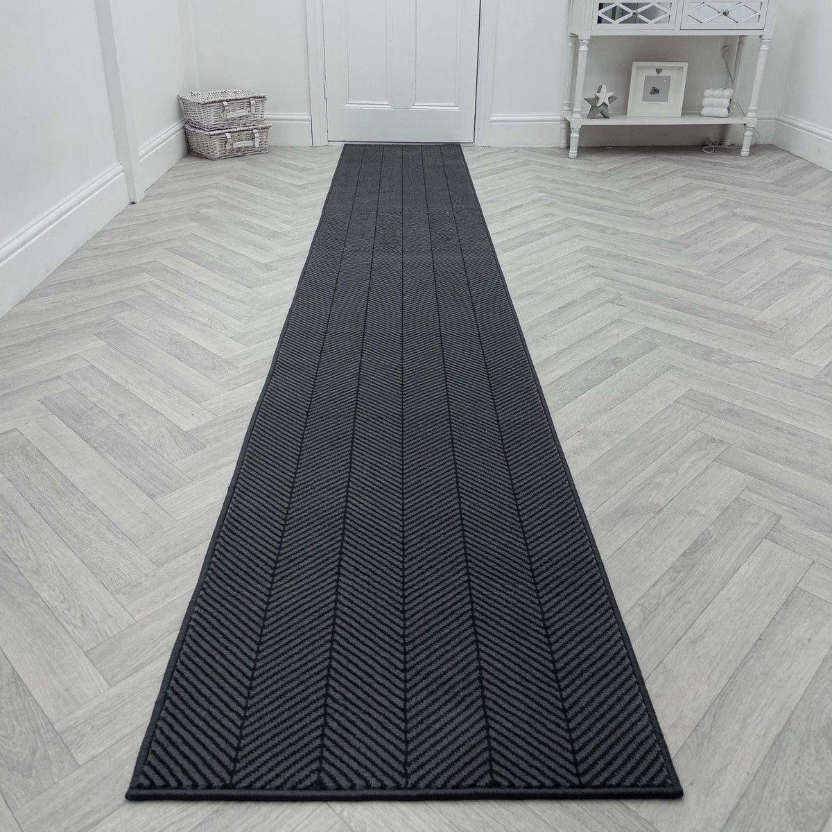 Dancette Dark Gray Rug Runner
