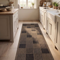 Patch Brown Kitchen Runner