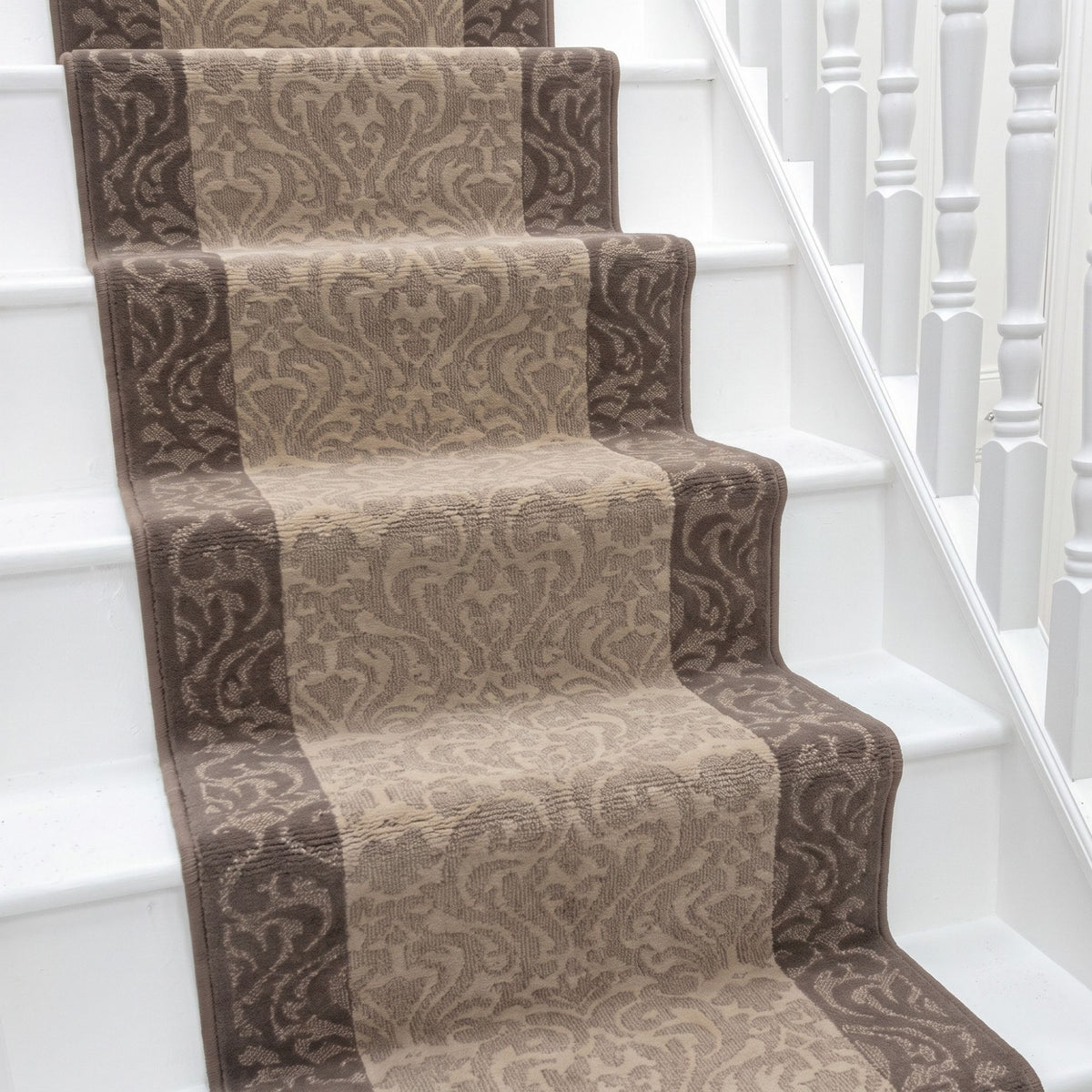 Baroque Taupe Stair Runner