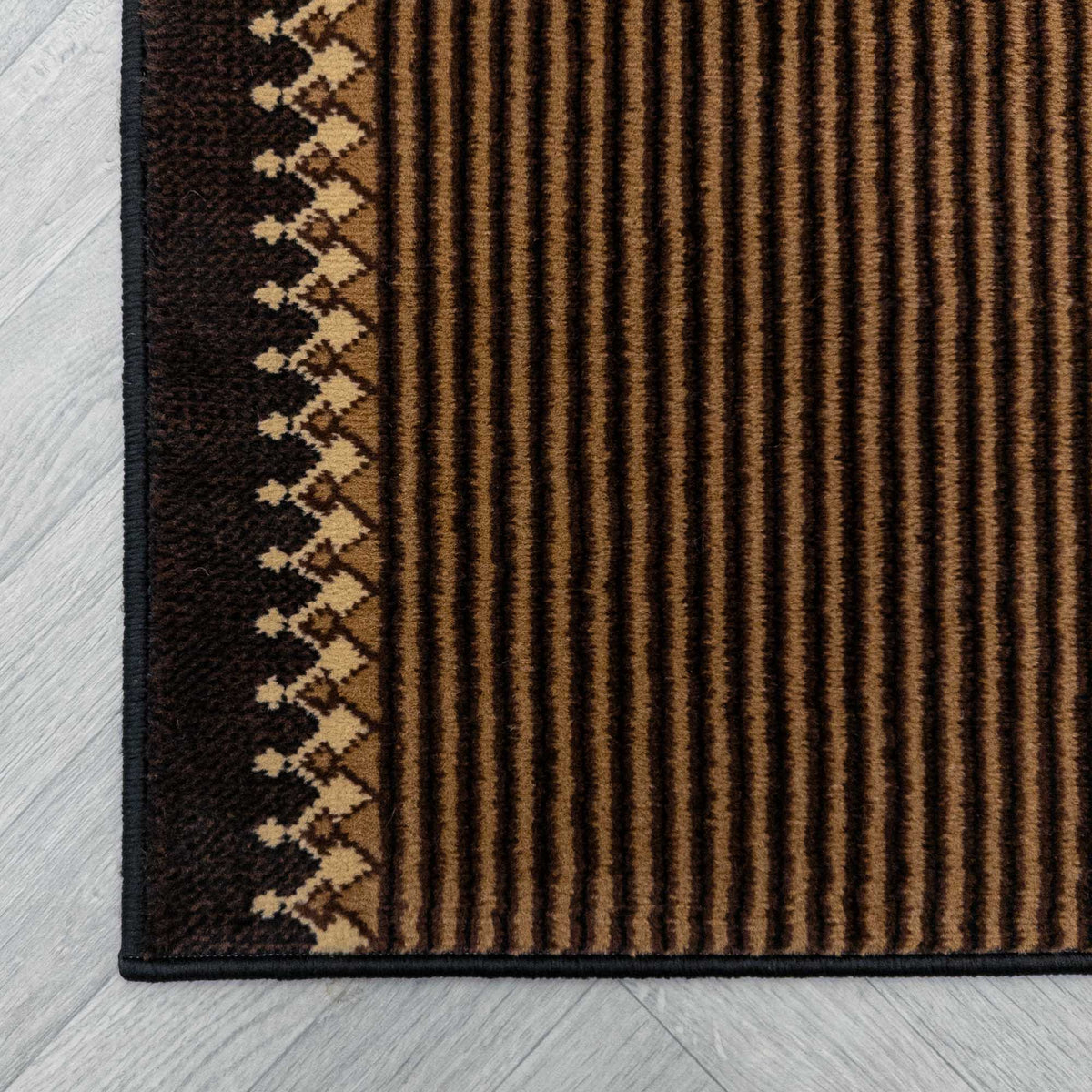 Portcullis Midnight rug corner