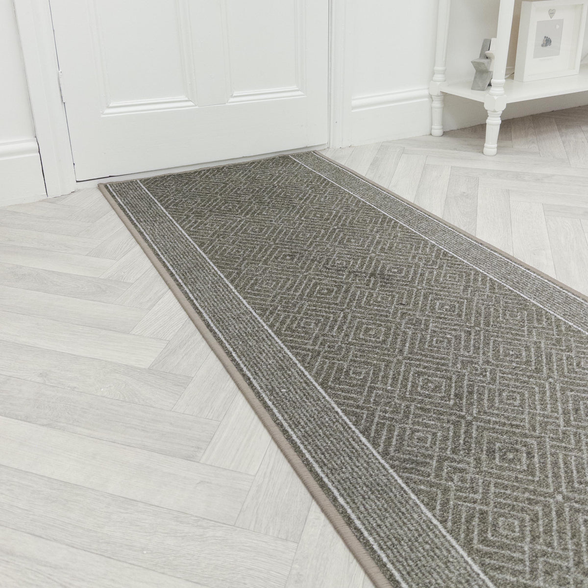 Walton Light Brown Hall Runner