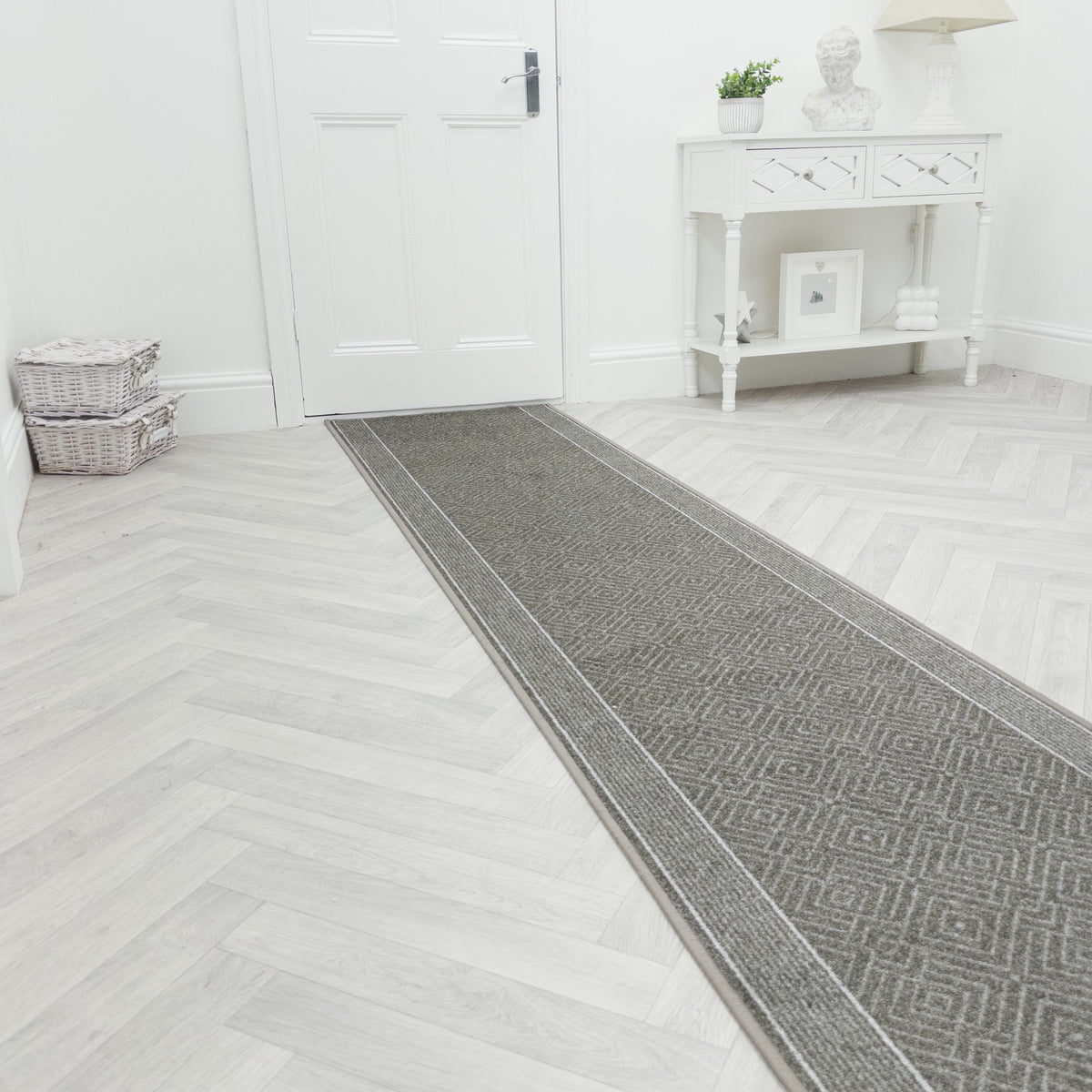 Walton Light Brown Hall Runner