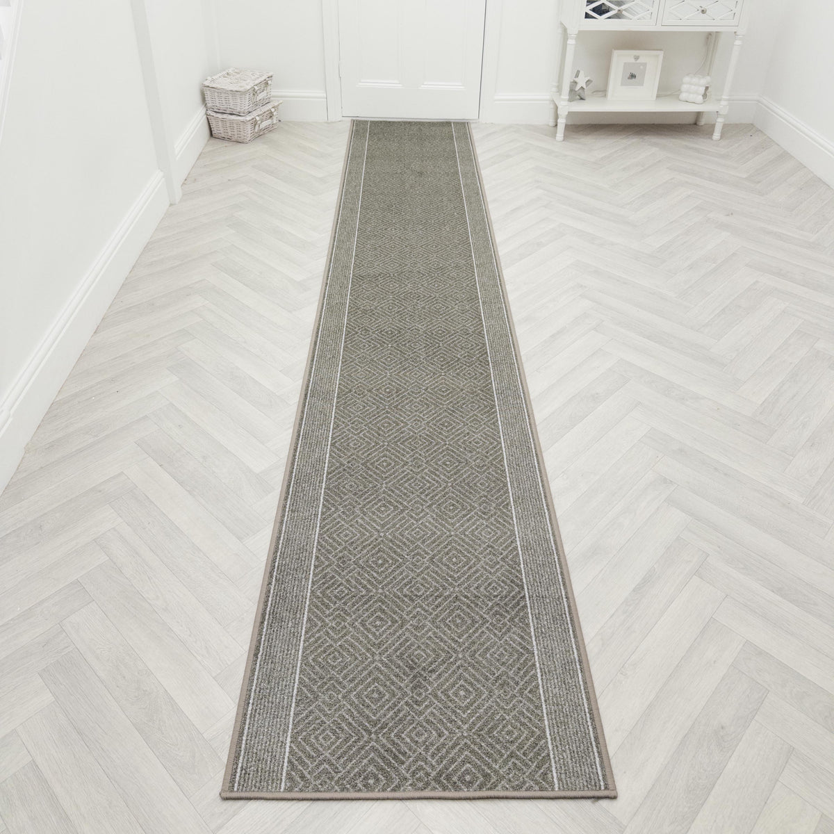 Walton Light Brown Hall Runner