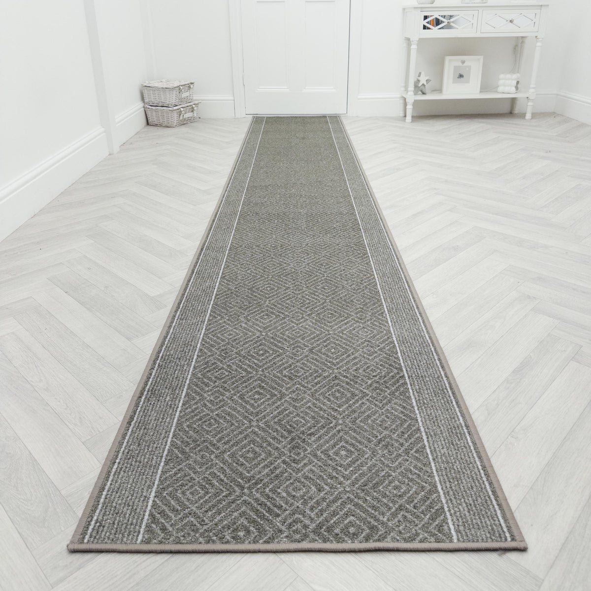 Walton Light Brown Hall Runner