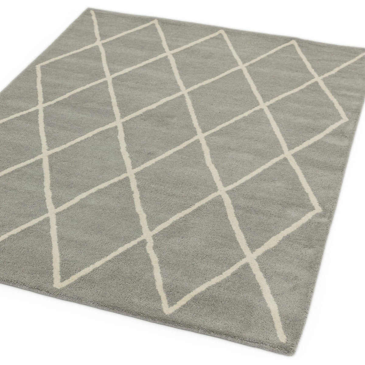 Albany Diamond Silver Rug
