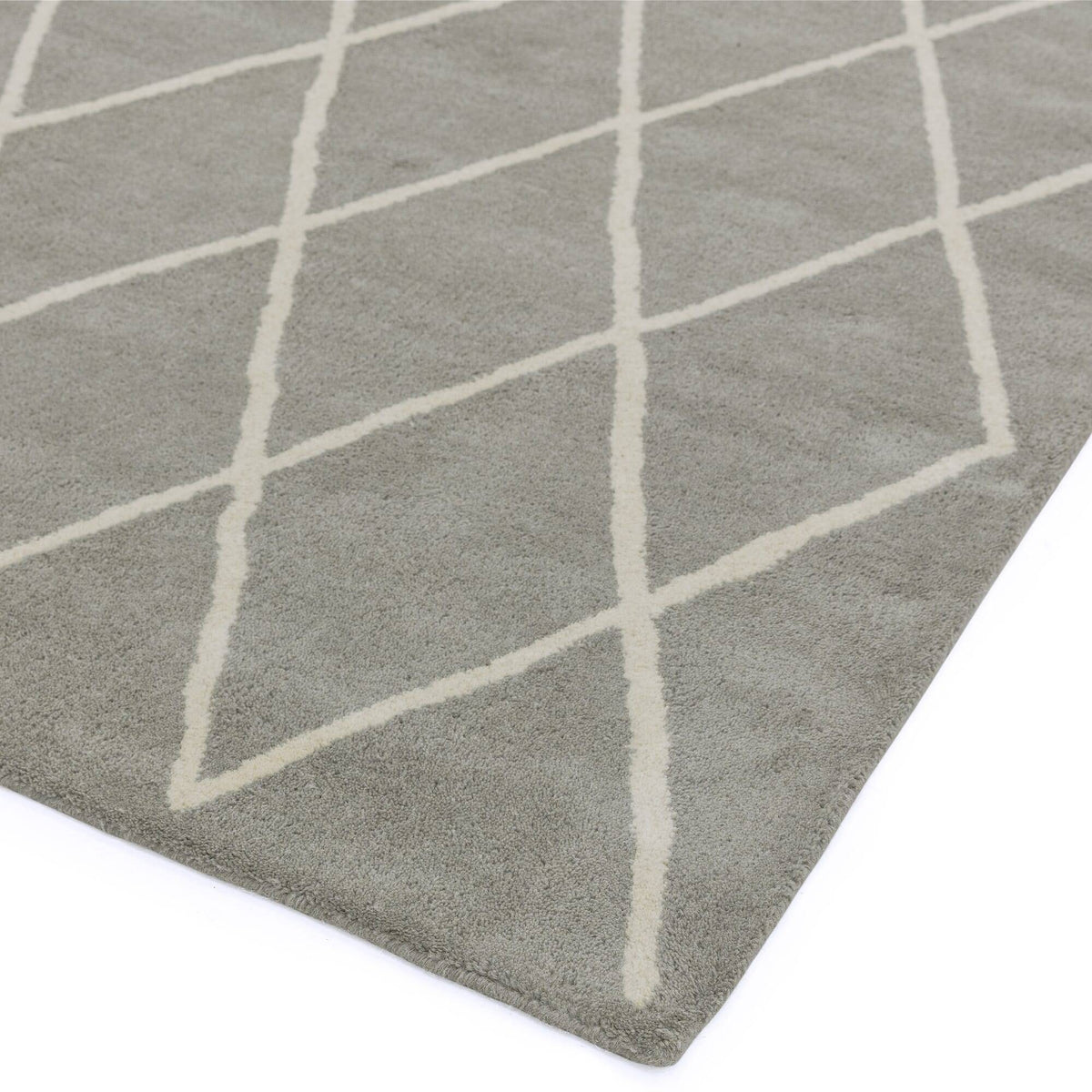 Albany Diamond Silver Rug