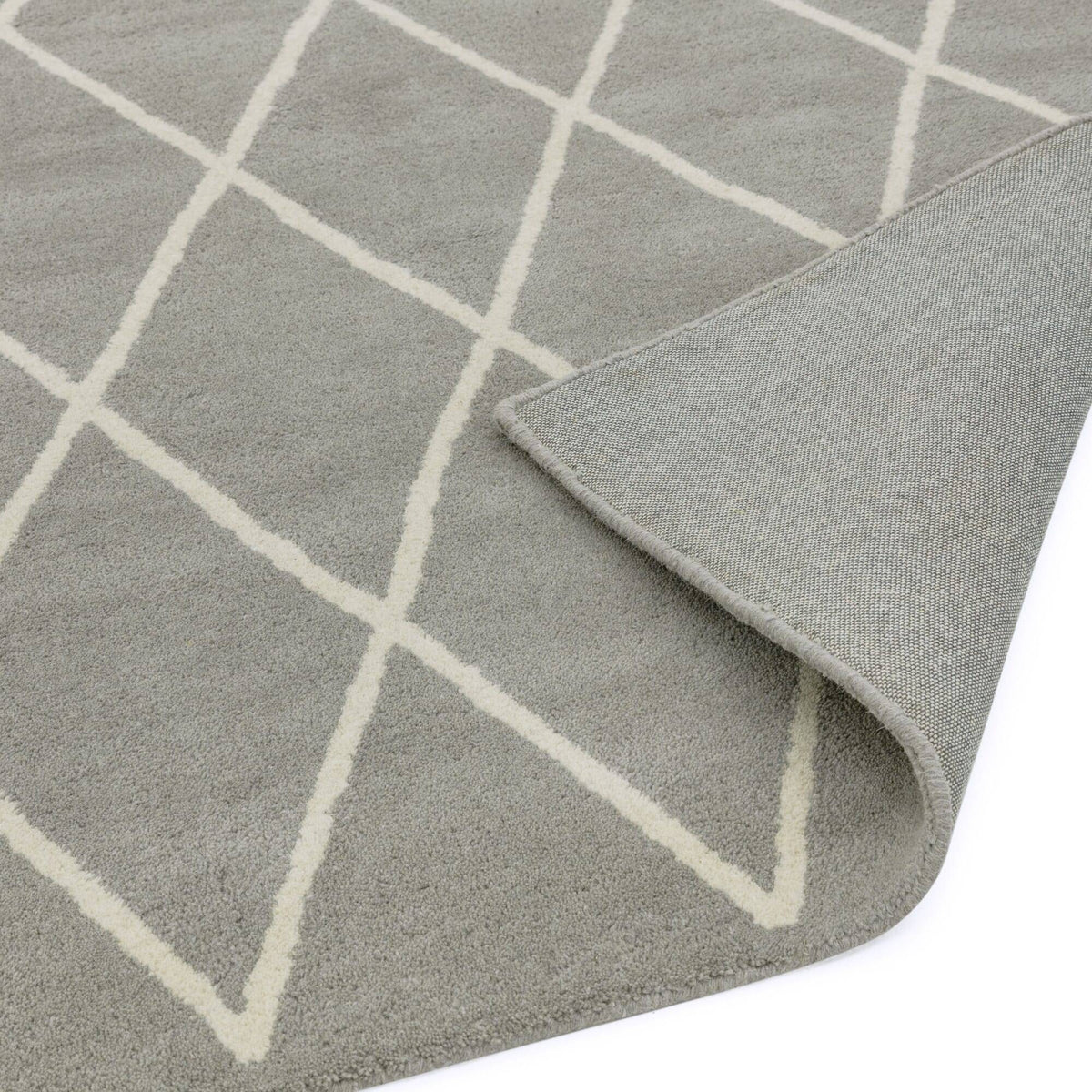 Albany Diamond Silver Rug