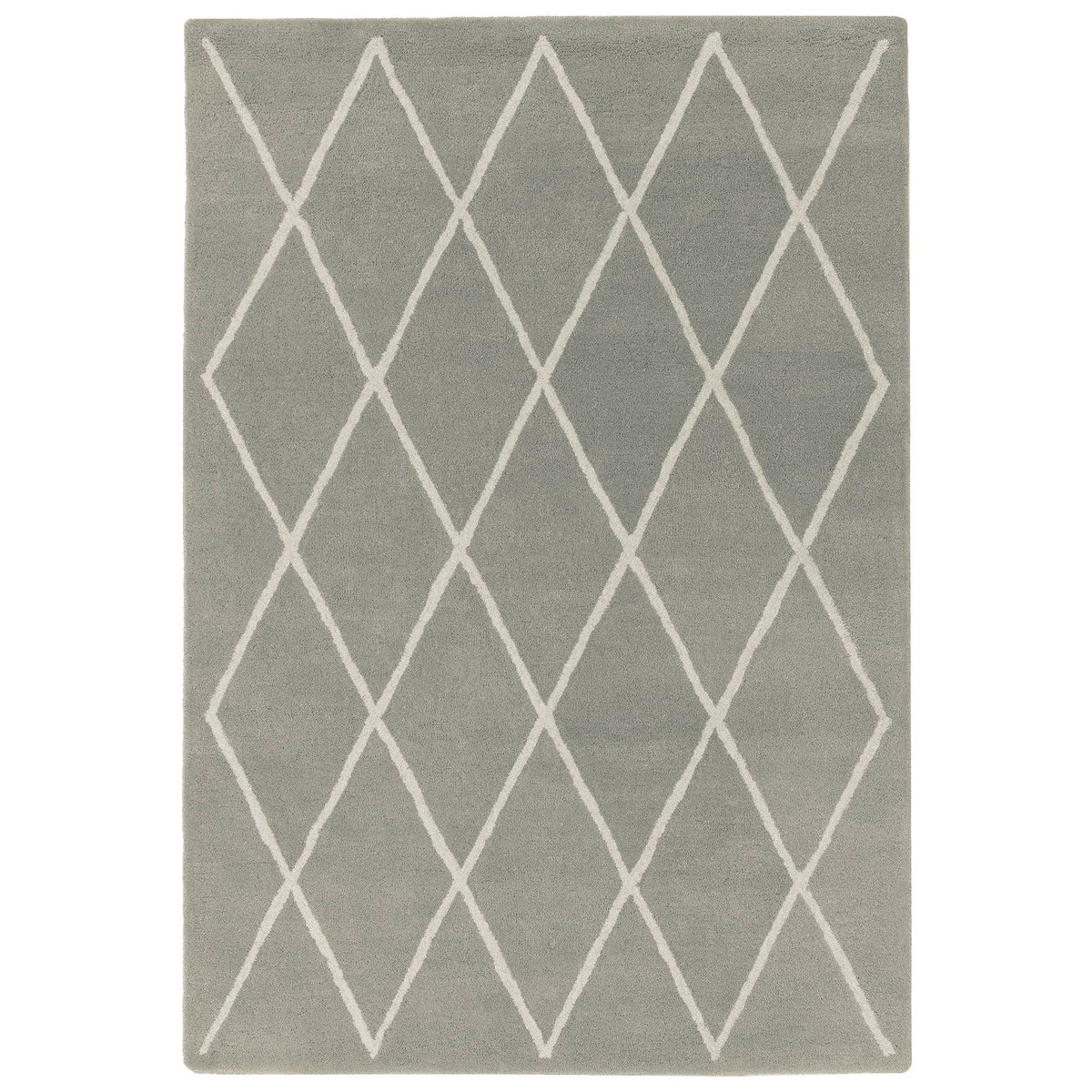 Albany Diamond Silver Rug