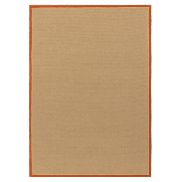 Bordo Boucle Rust Linen Rug