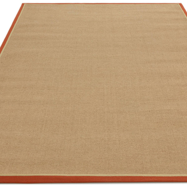 Bordo Boucle Rust Linen Rug