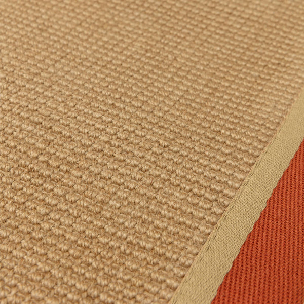 Bordo Boucle Rust Linen Rug