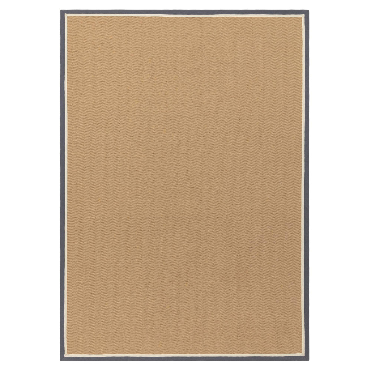 Bordo Herringbone Slate Cream Rug