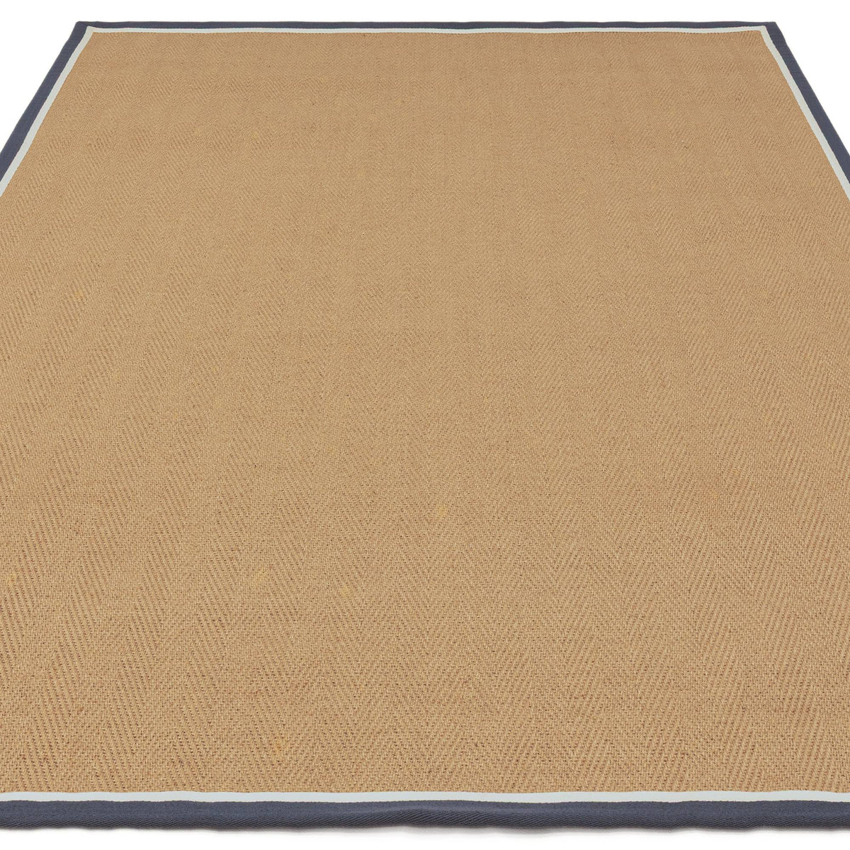 Bordo Herringbone Slate Cream Rug