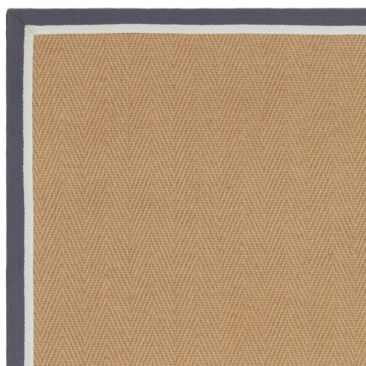 Bordo Herringbone Slate Cream Rug