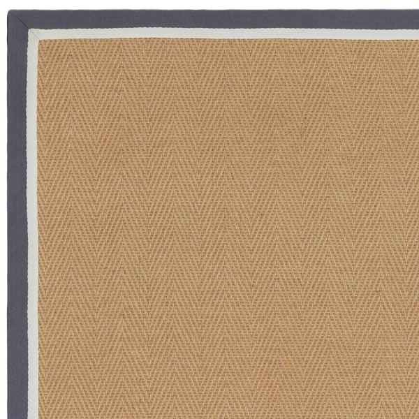 Bordo Herringbone Slate Cream Rug
