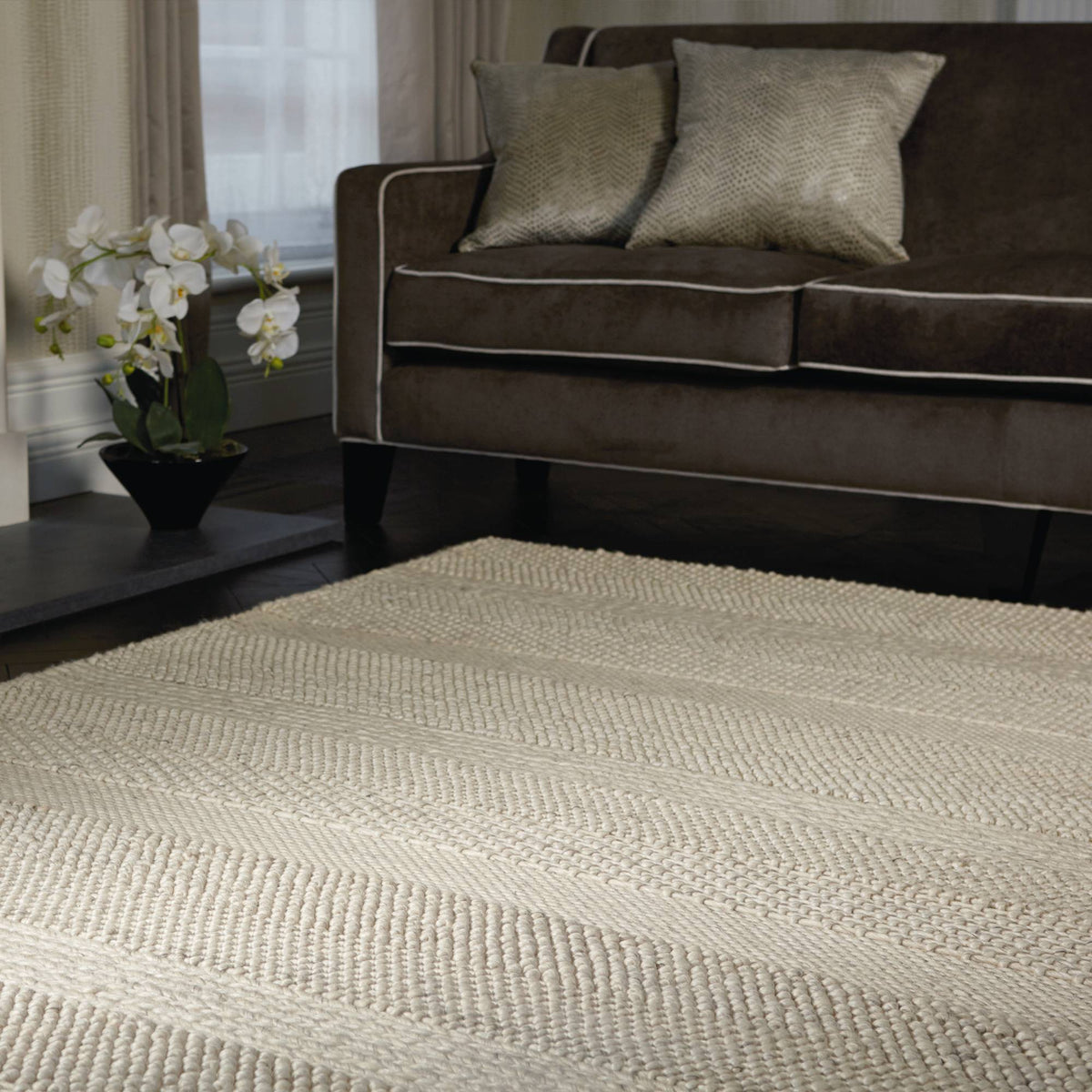 Coast CS06 Cream Stripe Rug