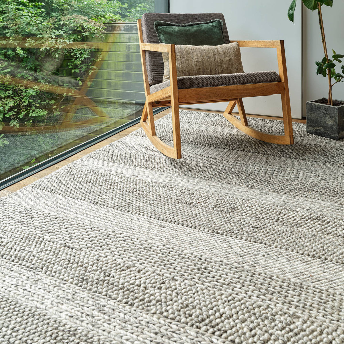 Coast CS07 Grey Marl Stripe Rug