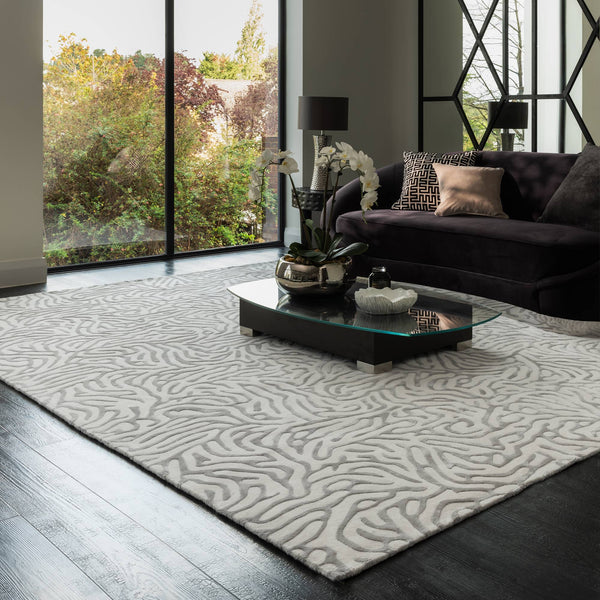 Katherine Carnaby Coral Rug Silver