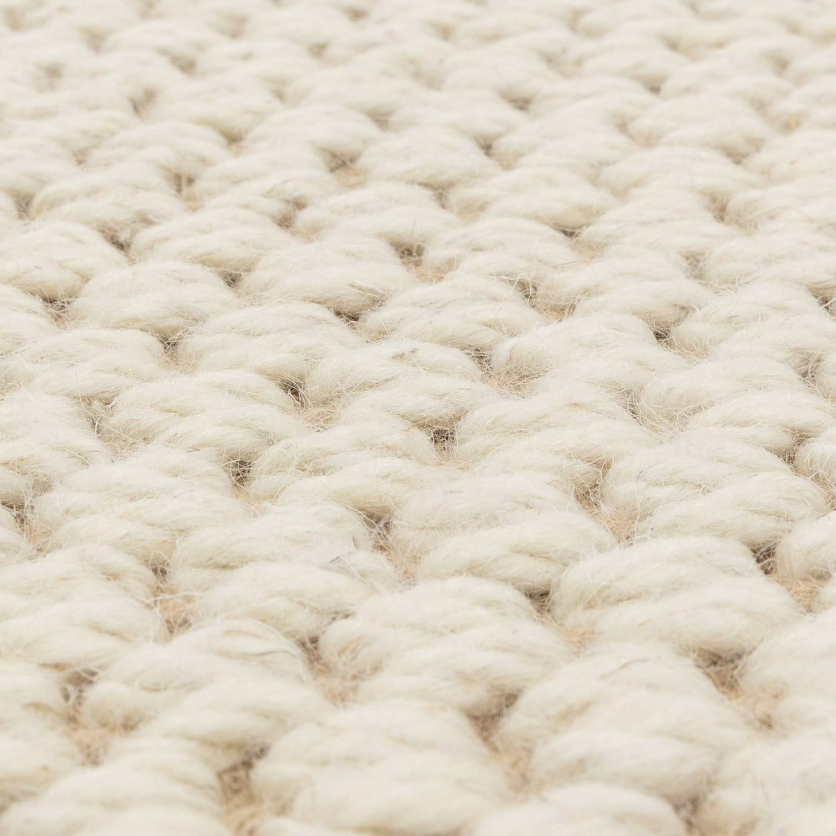Korra Double Loop Cream Linen Rug