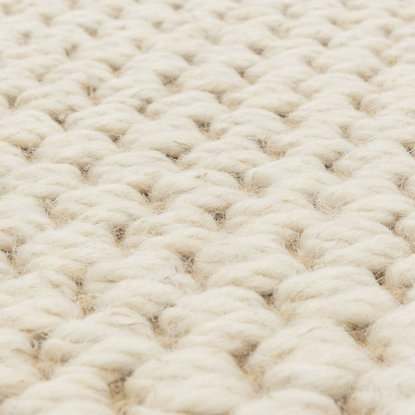Korra Double Loop Cream Linen Rug