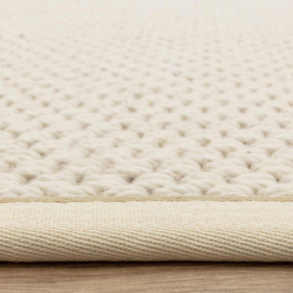 Korra Double Loop Cream Linen Rug