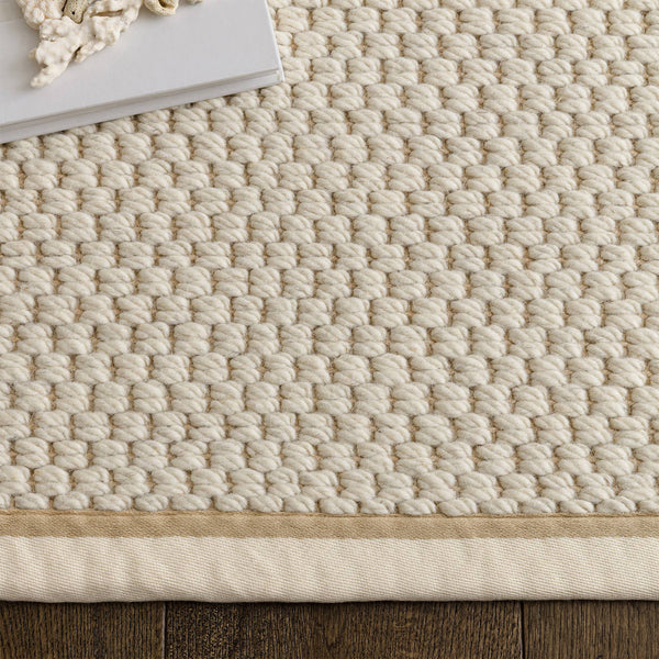 Korra Double Loop Cream Linen Rug